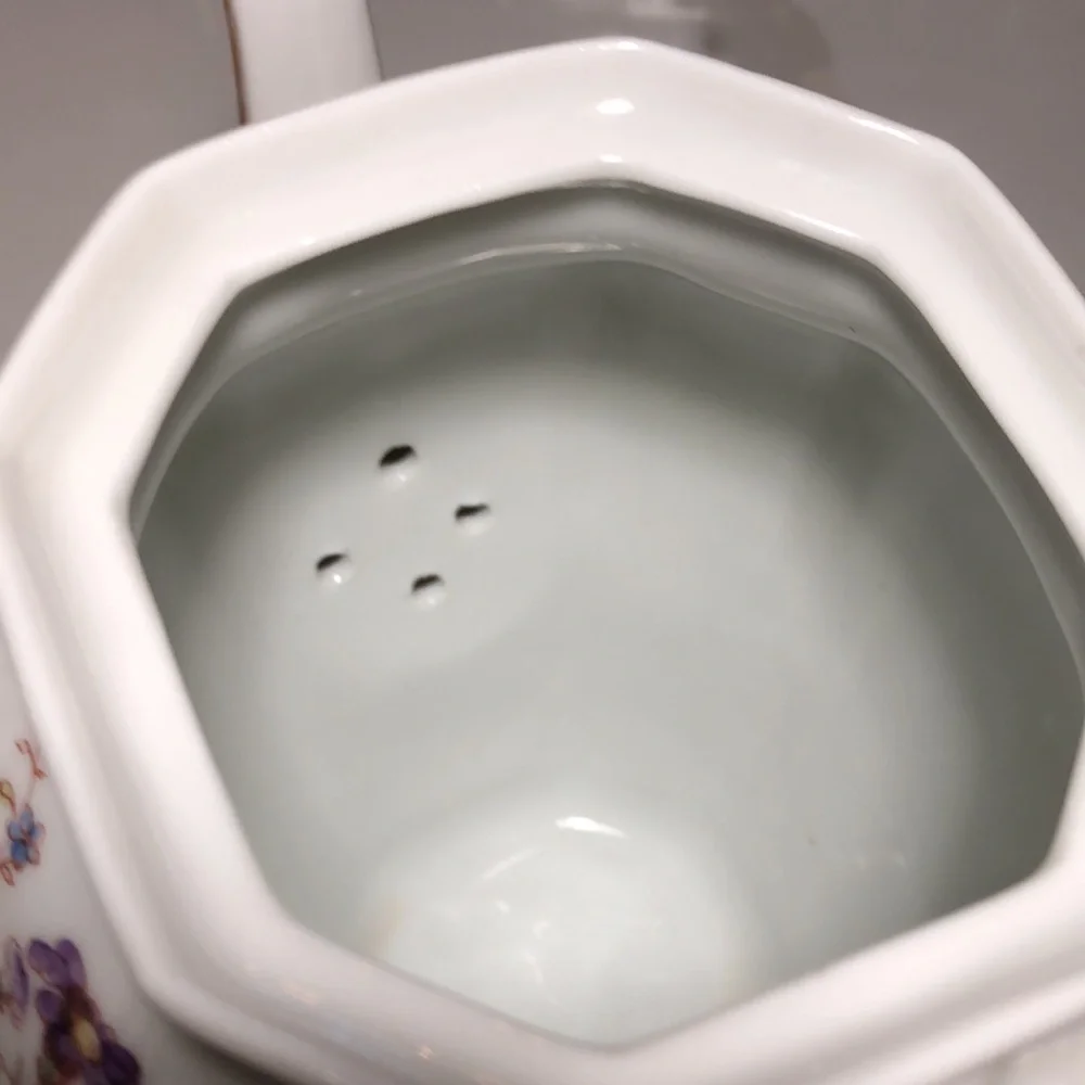 VTG Floral Porcelain Teapot ENGLAND JEAN POUYAT LIMOGE’S - Picture 9 of 11